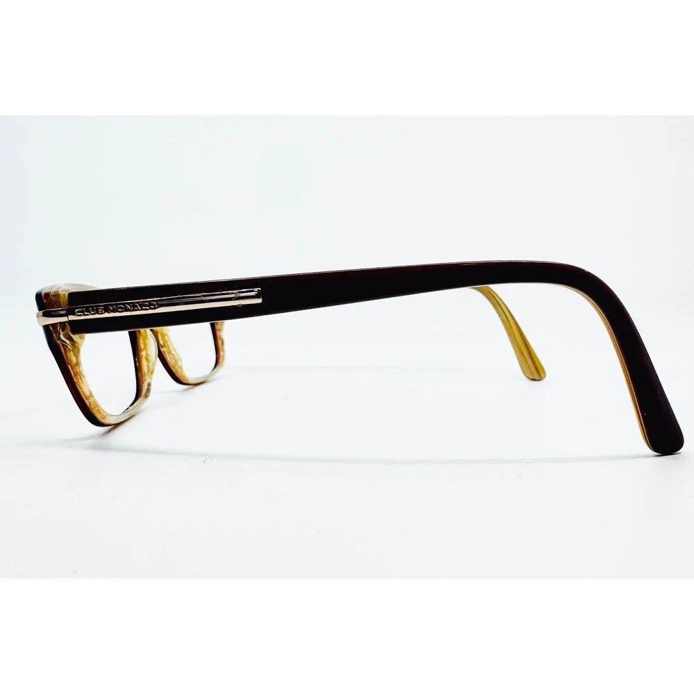 Club Monaco Eyeglasses Womens Brown Gold Rectangle CM6001 51-15-140